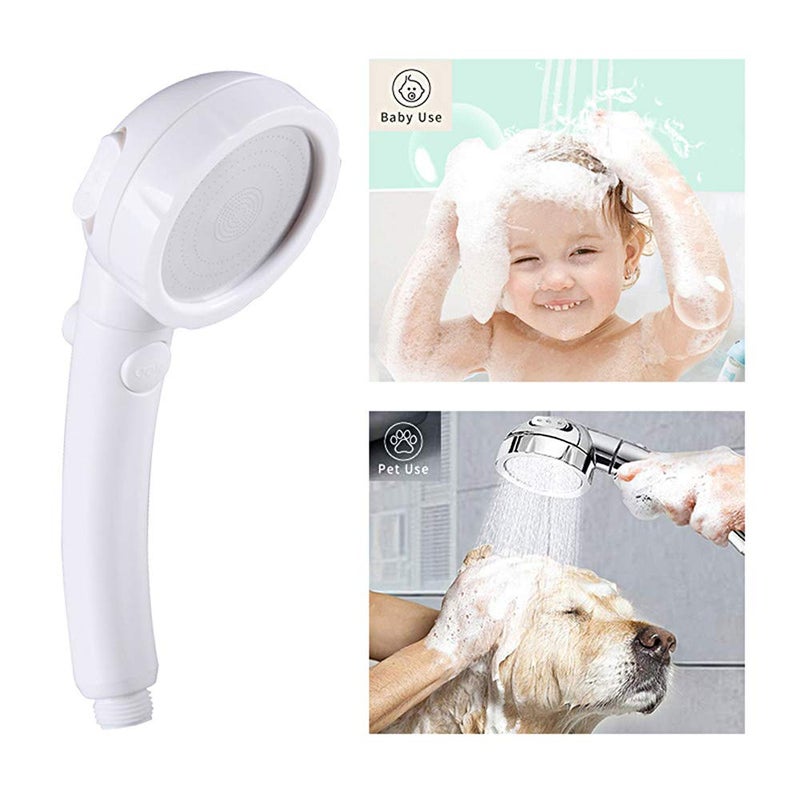 KAIYING Drill-Free High Pressure Handheld Shower Head with ON/OFF Pause Switch 3 Spray Modes Water Saving Showerhead, Detachable Shower-Head, (G:Shower Head (White)+Bracket+Hose) - Image 2